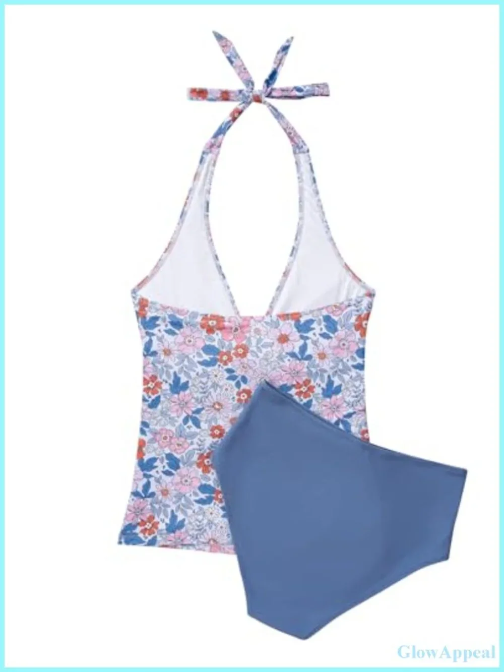 Slimming Tummy Control Tankini 2 Piece Swimsuit Halter Push Up High Waisted